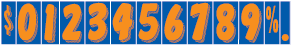 Windshield Fluorescent Numbers - 7 1/2 inch Chartreuse & Black